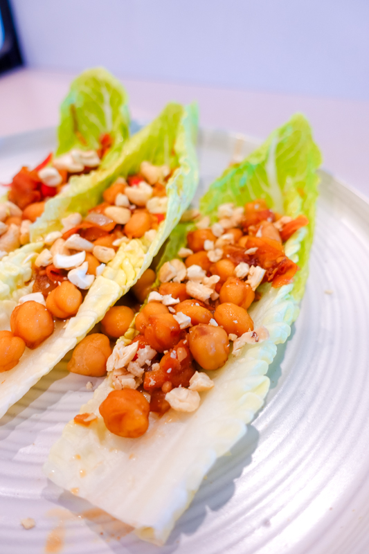 Teriyaki Chickpea Lettuce Wraps